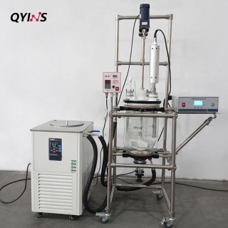 超聲波雙層玻璃反應(yīng)釜 配控溫反應(yīng)浴 10L、20L、30L、50L